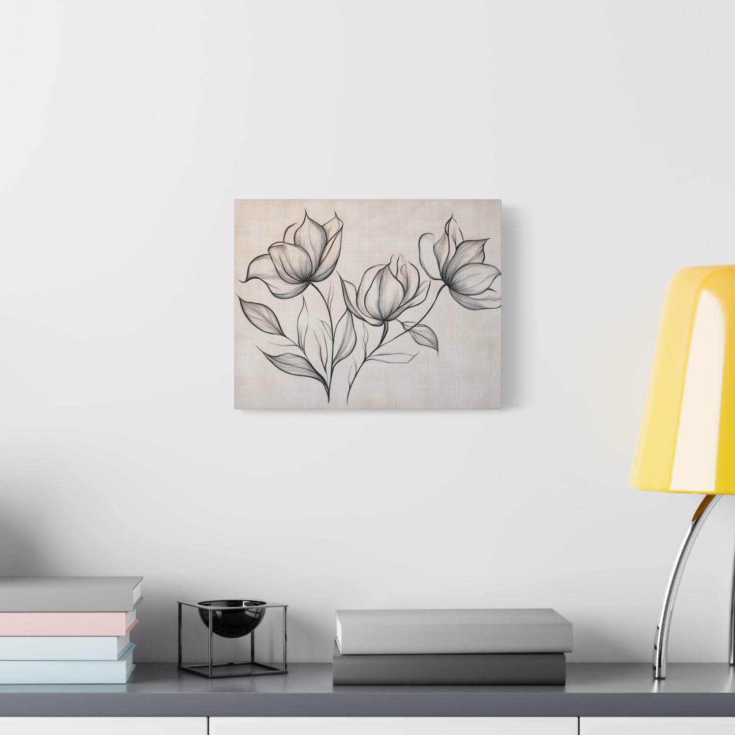 Botanical Floral Canvas Art Print - Elegant Floral Decor for Home