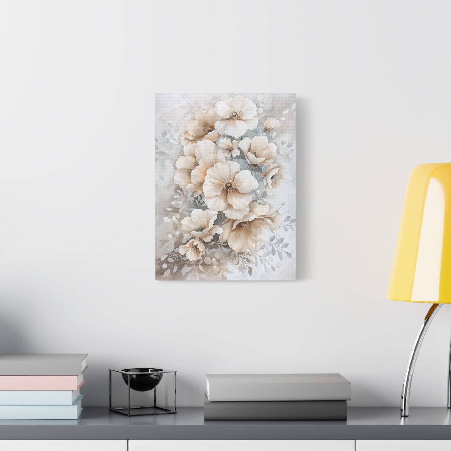 Ivory Bloom Cascade Canvas I