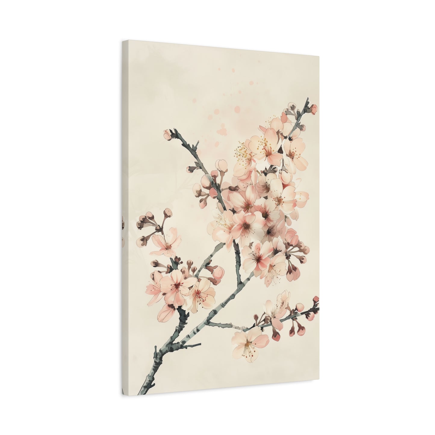 Misty Blossom Branch Canvas Print