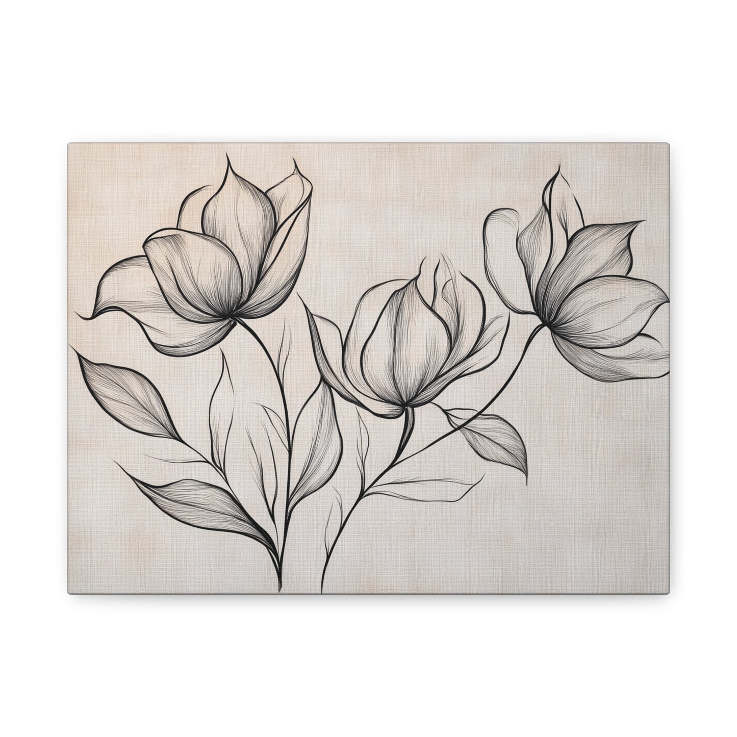 Botanical Floral Canvas Art Print - Elegant Floral Decor for Home