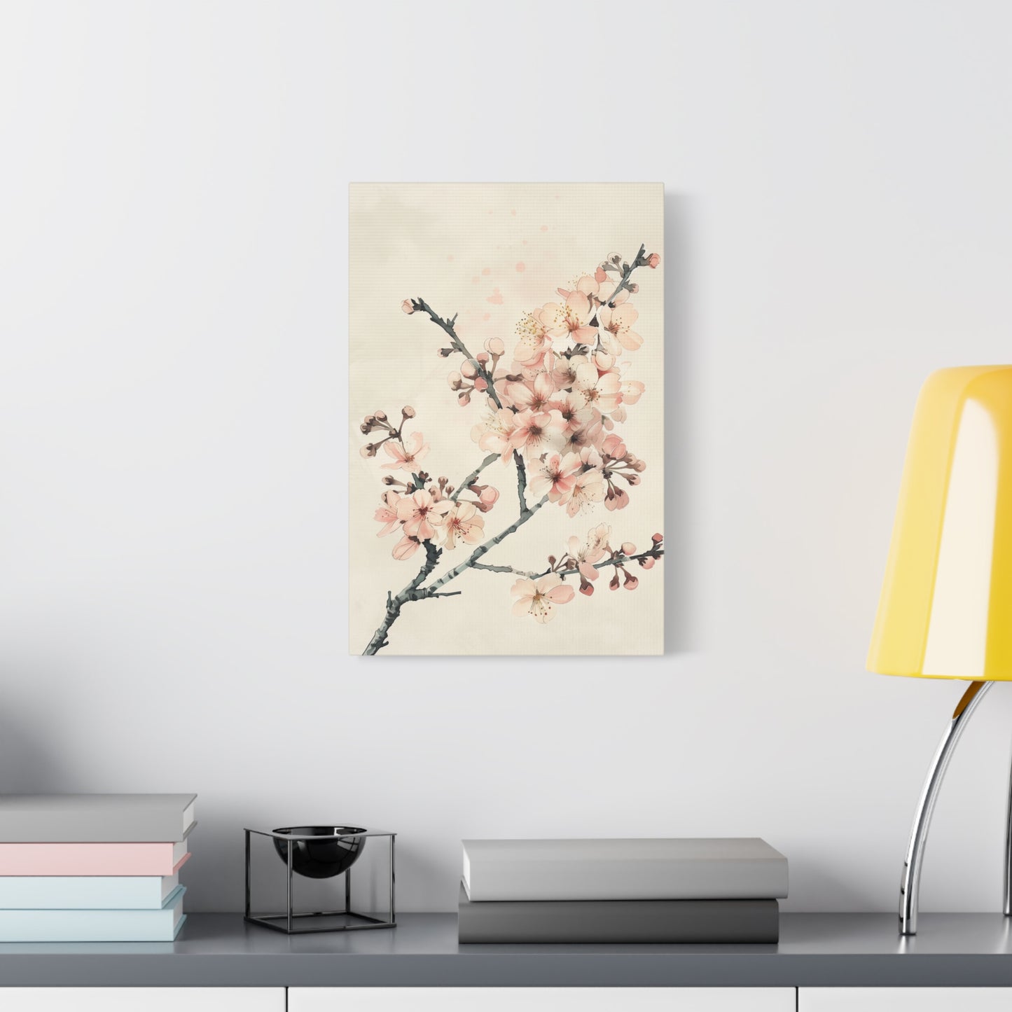 Misty Blossom Branch Canvas Print