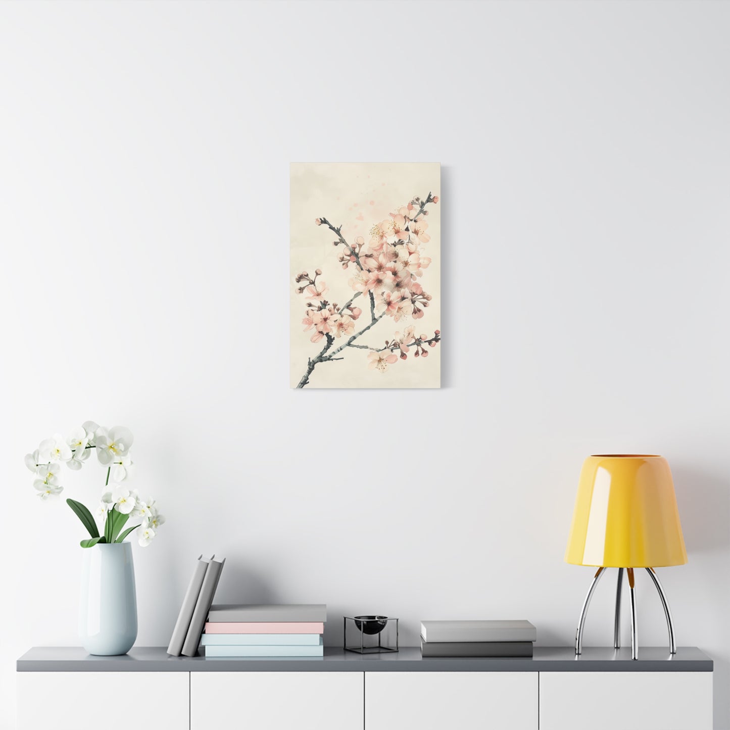 Misty Blossom Branch Canvas Print