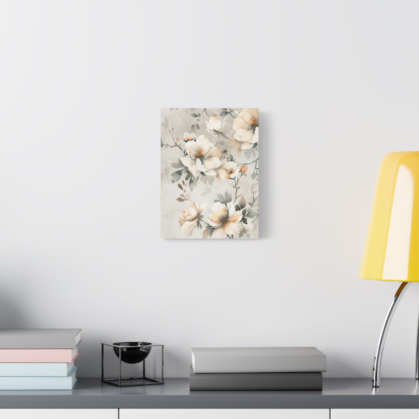 Ivory Bloom Cascade Canvas II