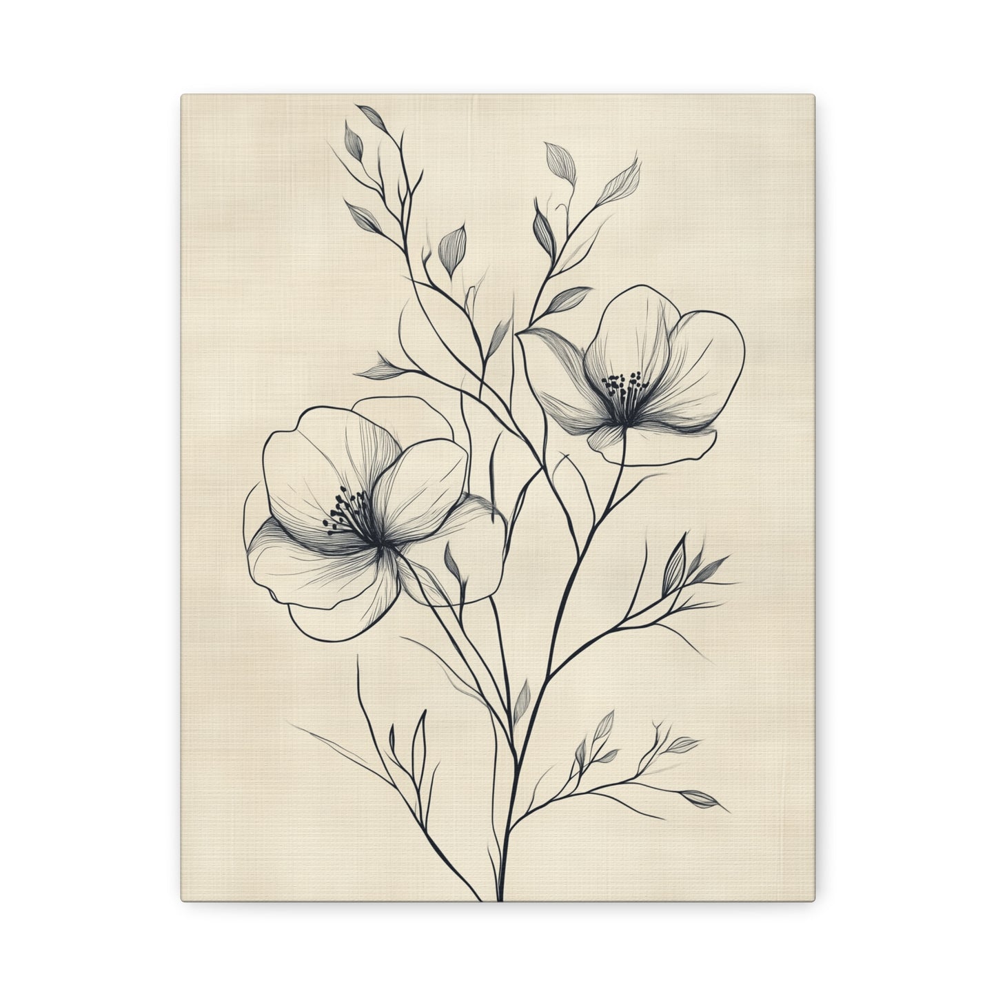 Canvas Print - Elegant Botanical Line Art