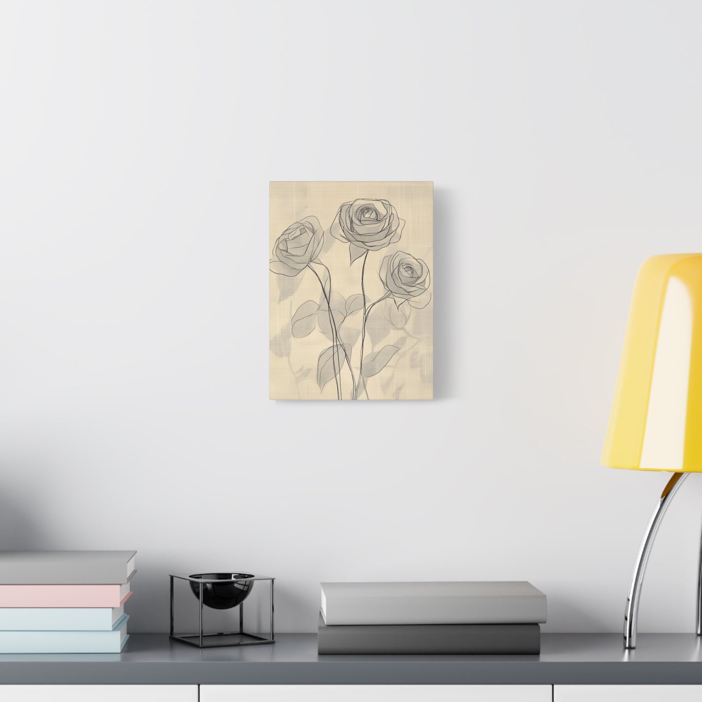 Elegant Rose Canvas Art Print - Stretched Wall Decor for Home or Office