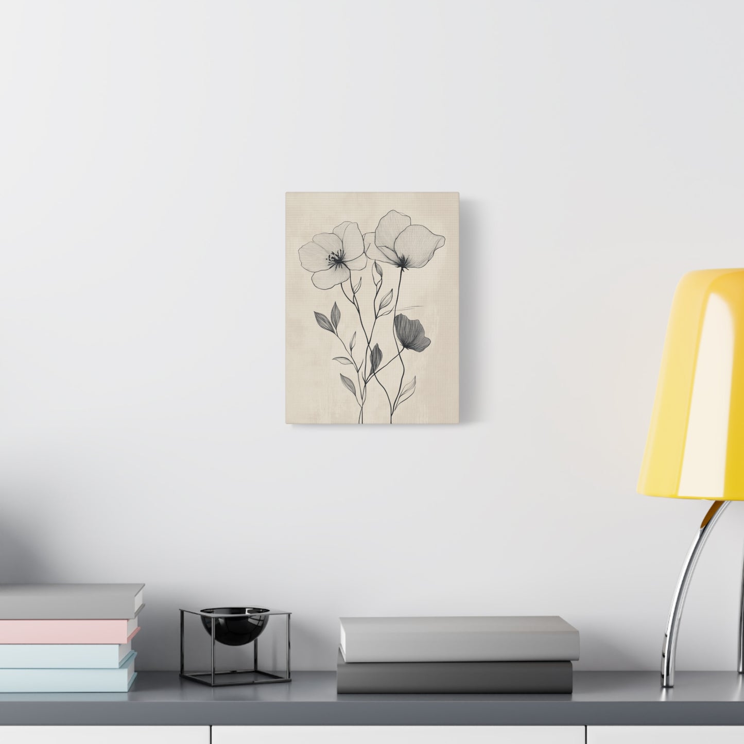 Floral Canvas Wall Art - Elegant Botanical Print for Home Decor