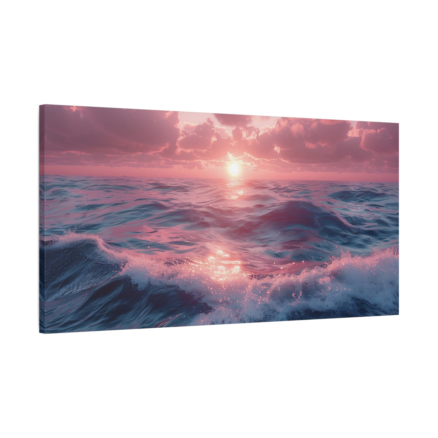 Sunrise Ocean Canvas Print - Muted Seascape Wall Art