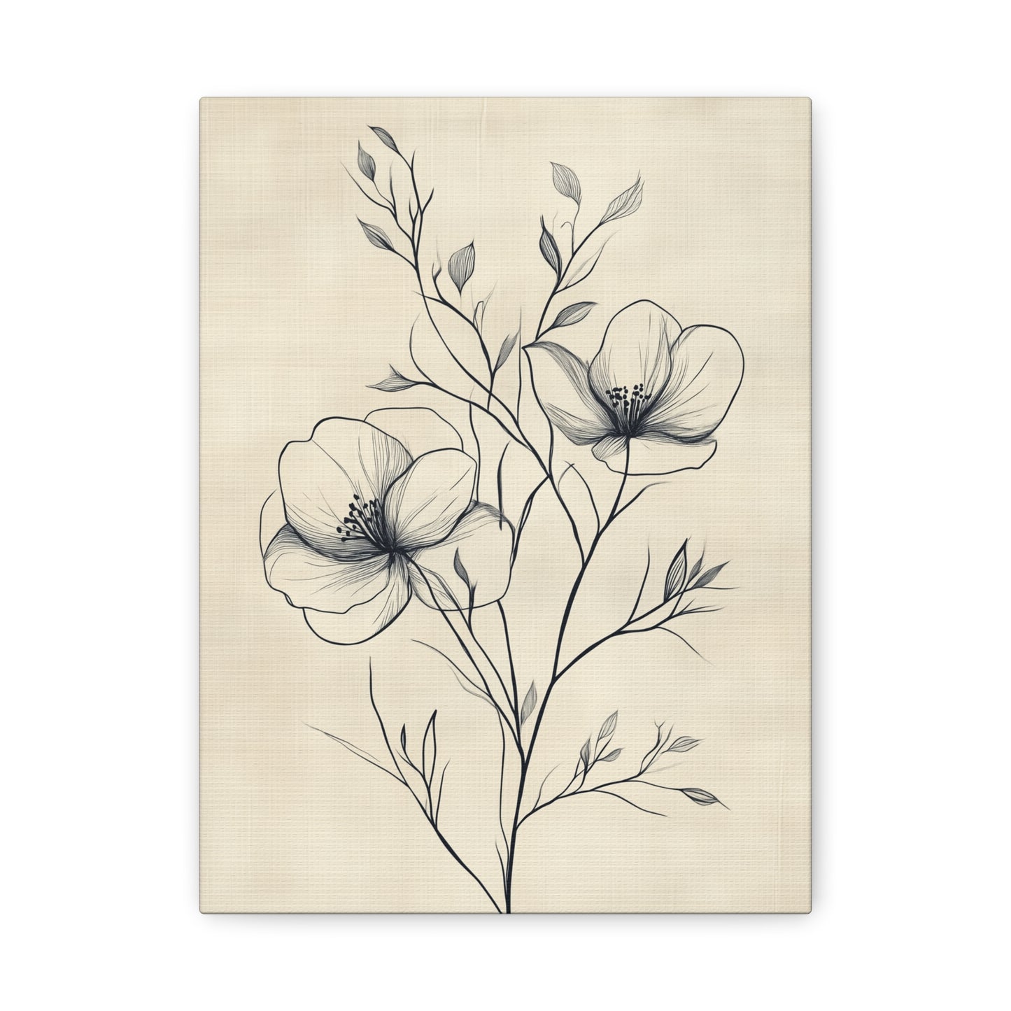 Canvas Print - Elegant Botanical Line Art