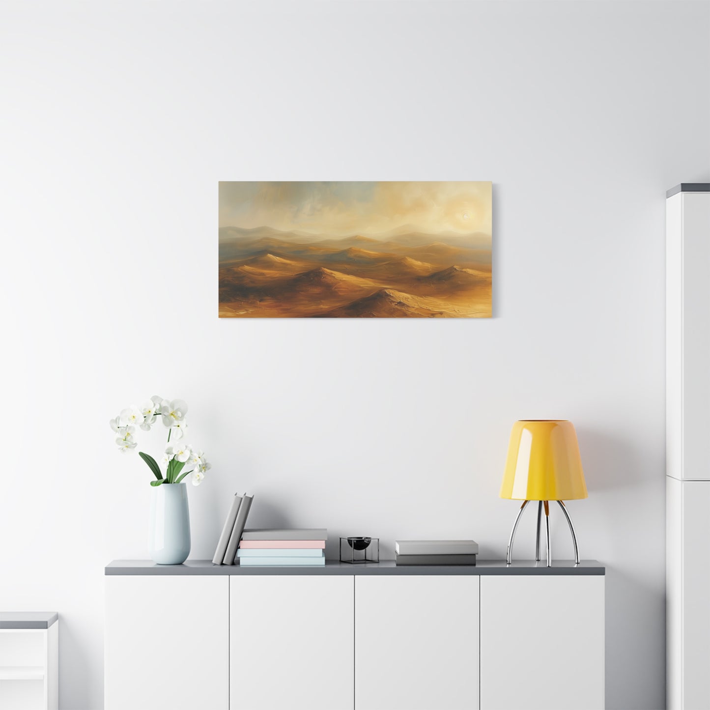 Desert Horizon Canvas Print - Minimalist Landscape Wall Art