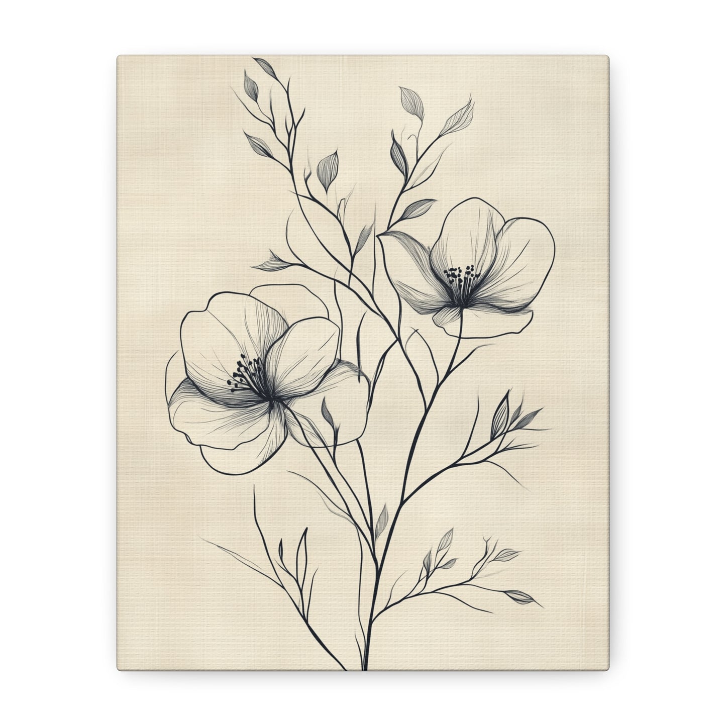 Canvas Print - Elegant Botanical Line Art