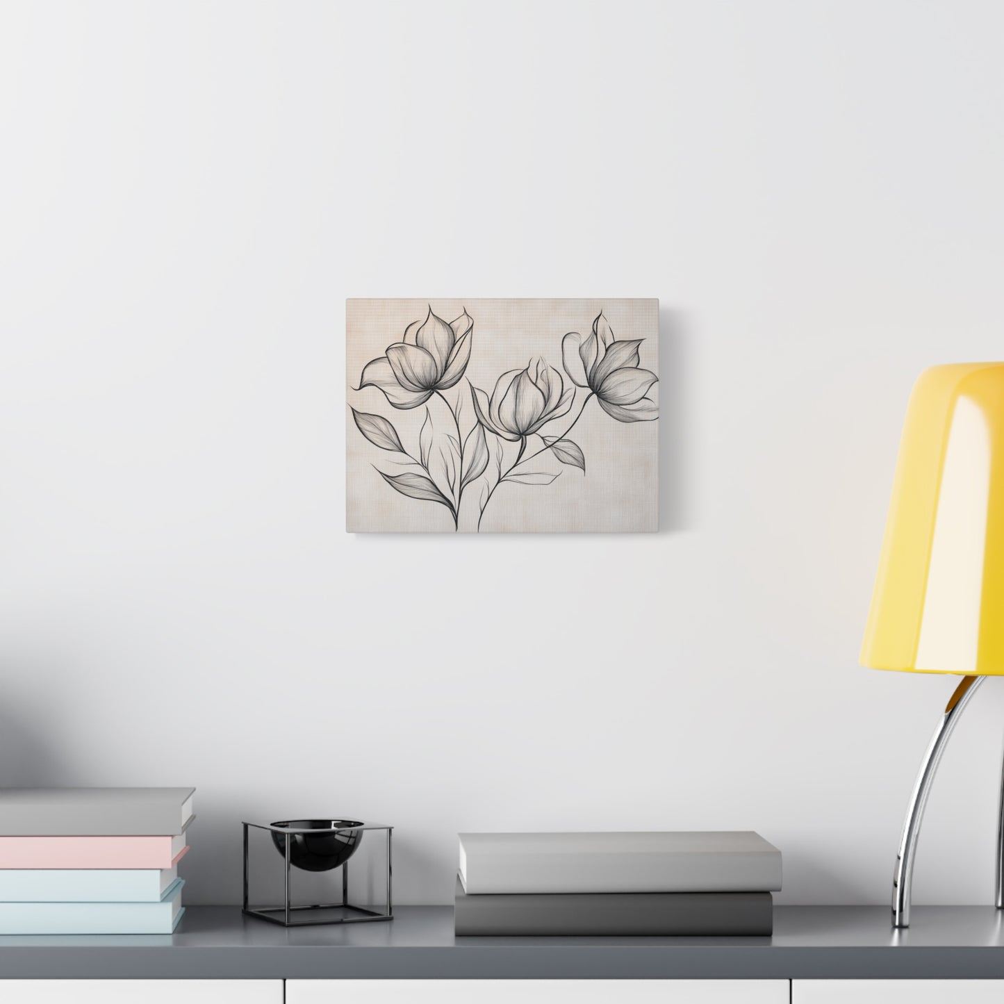 Botanical Floral Canvas Art Print - Elegant Floral Decor for Home