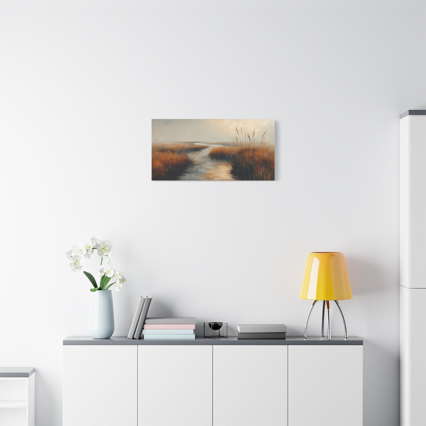 Open Plains Canvas Art - Minimalist Countryside Wall Print