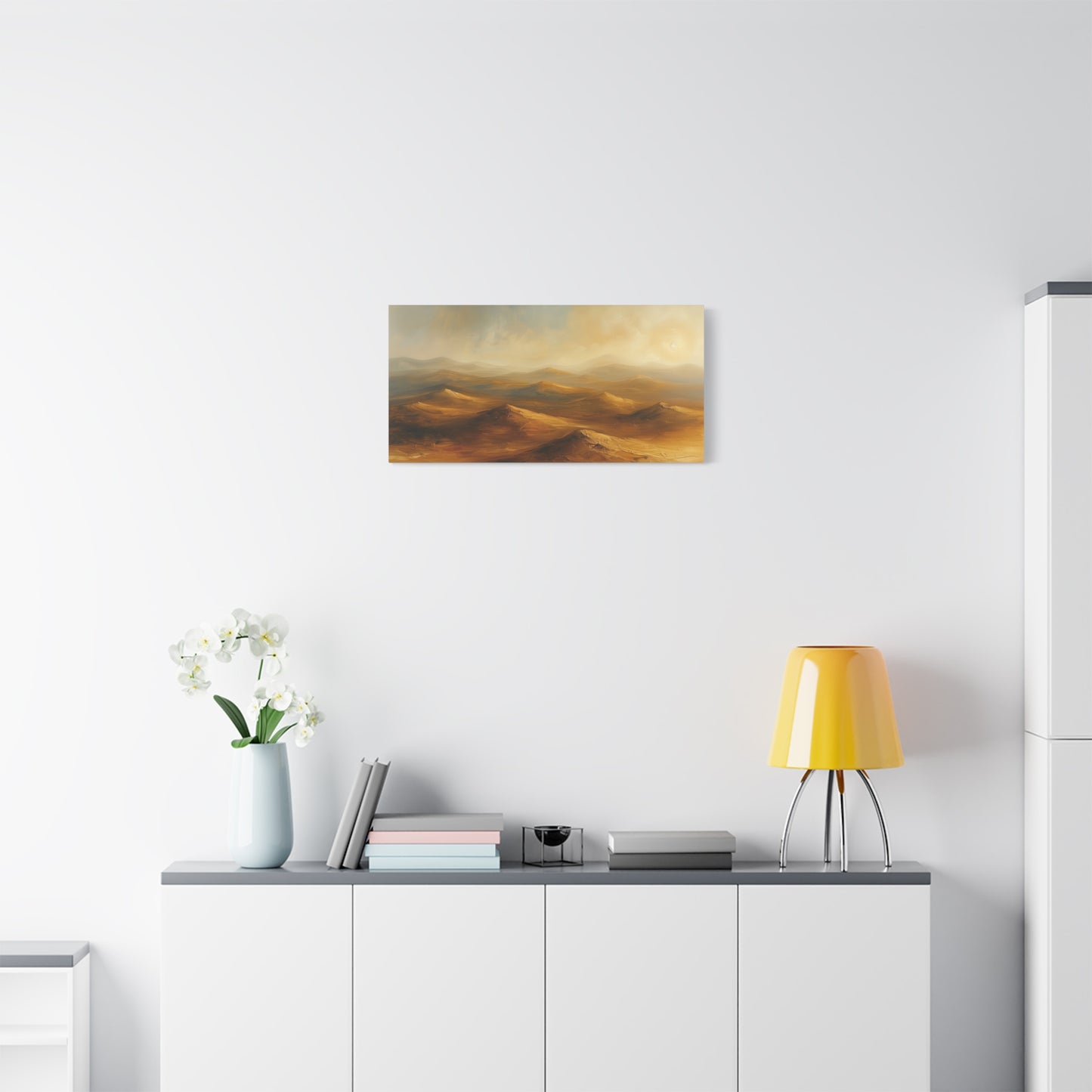 Desert Horizon Canvas Print - Minimalist Landscape Wall Art