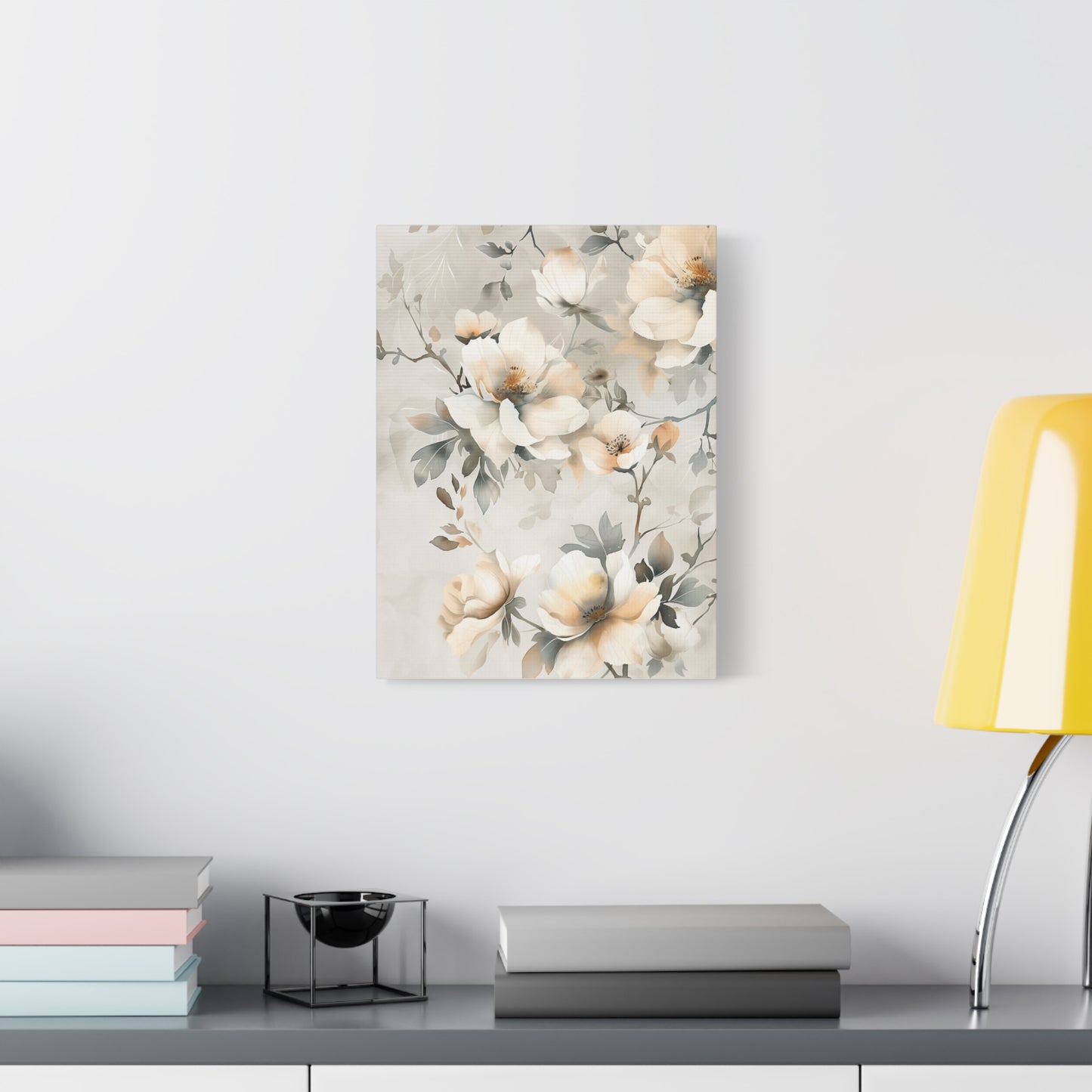 Ivory Bloom Cascade Canvas II