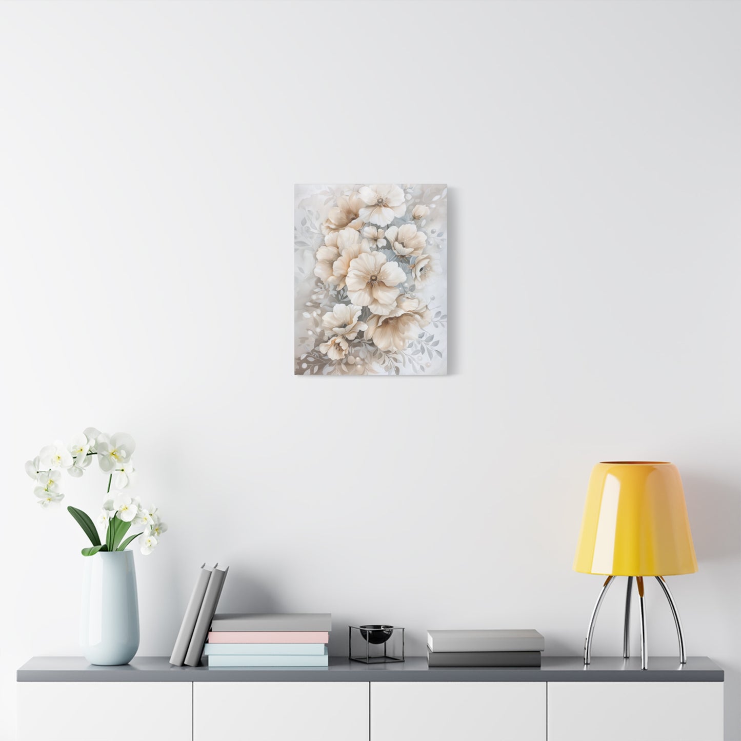 Ivory Bloom Cascade Canvas I