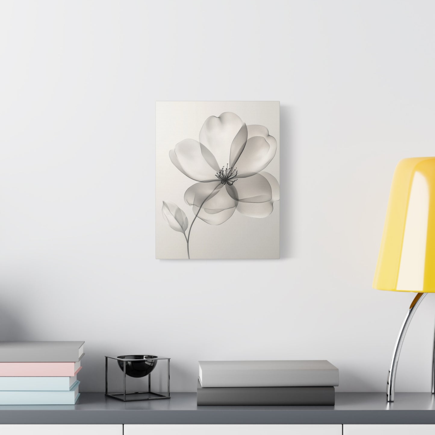 Elegant Rose Floral Canvas Art - Stretched Matte Flower Wall Decor
