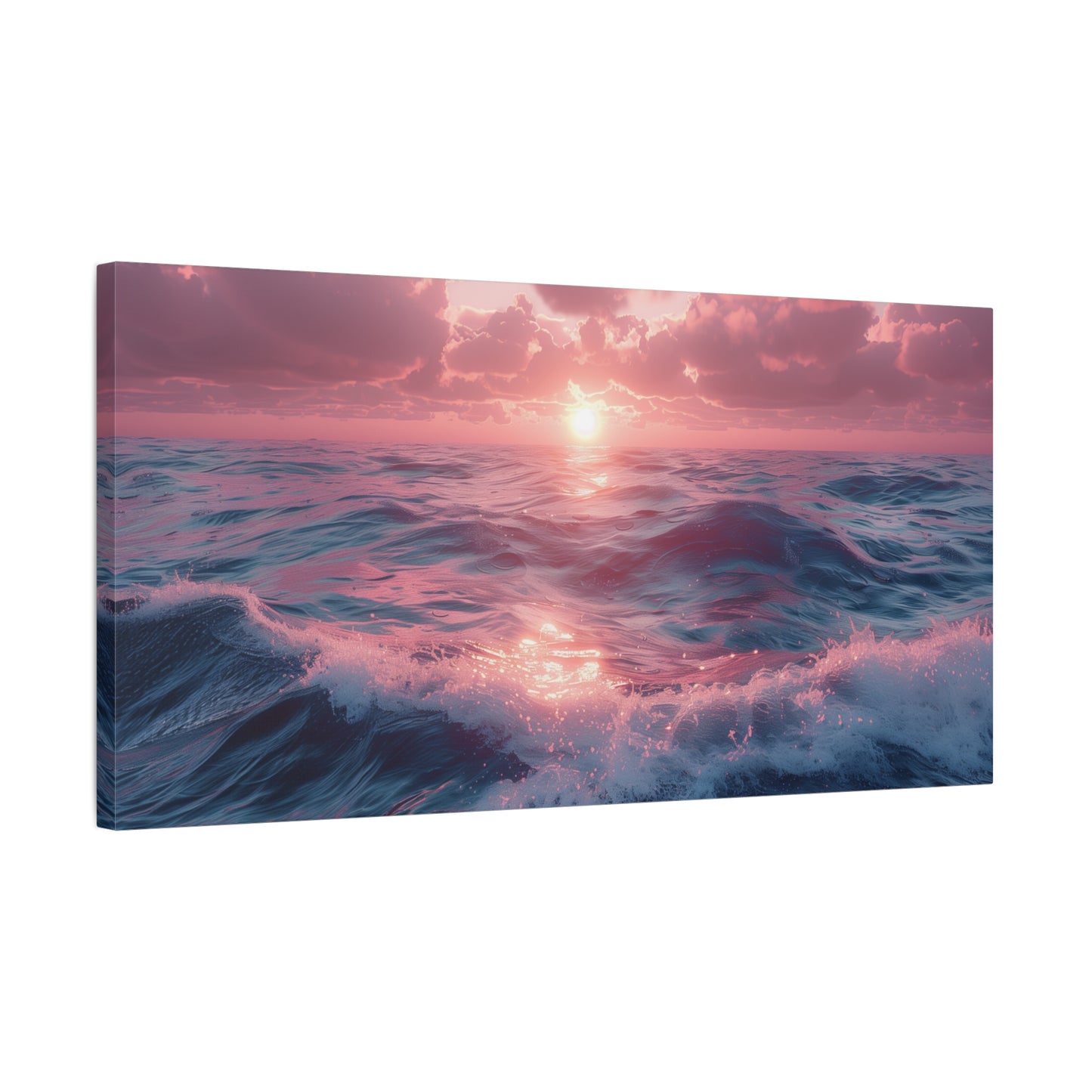 Sunrise Ocean Canvas Print - Muted Seascape Wall Art