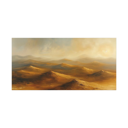 Desert Horizon Canvas Print - Minimalist Landscape Wall Art