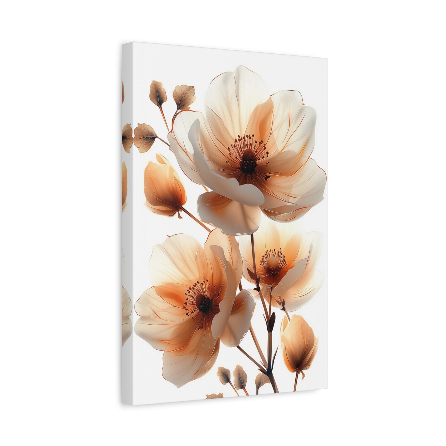 Golden Beige Botanicals Canvas Print