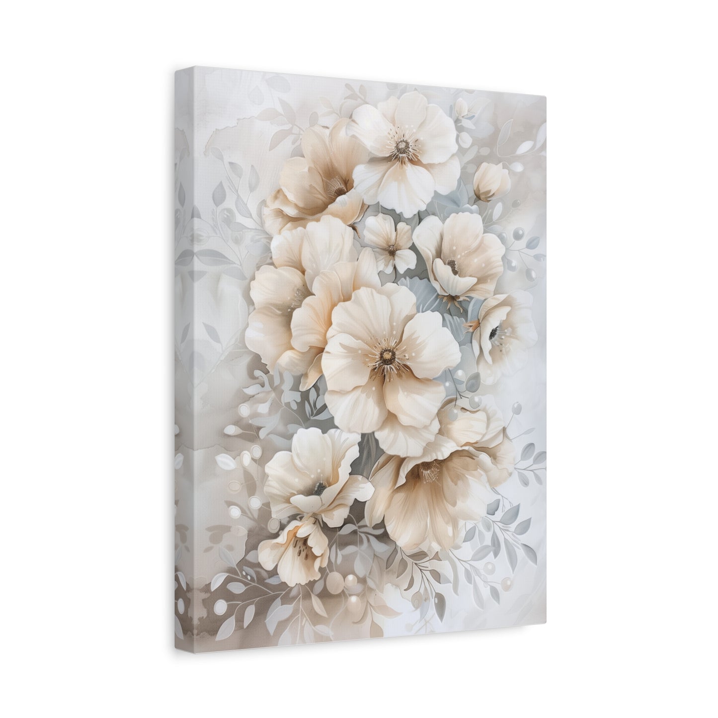 Ivory Bloom Cascade Canvas I