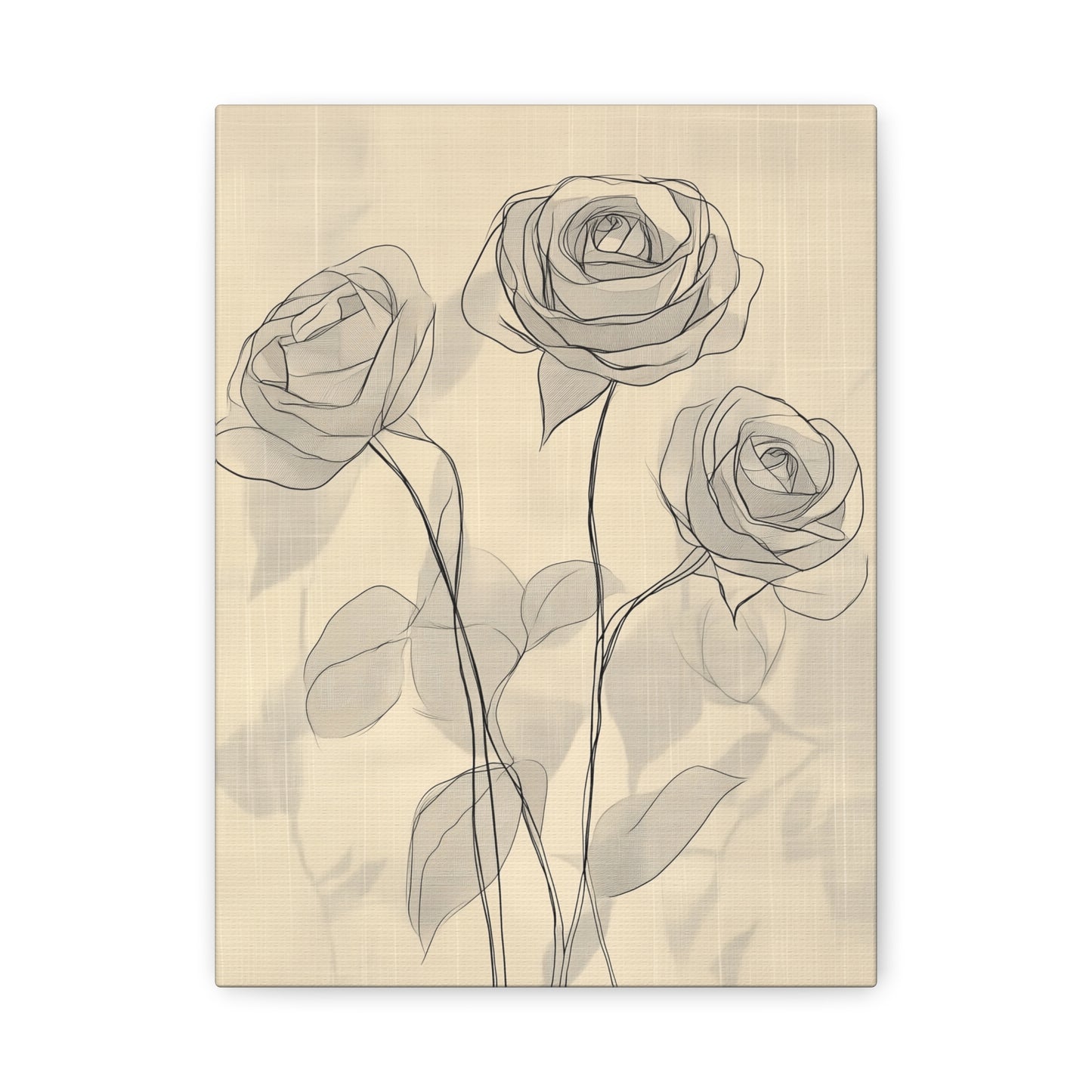Elegant Rose Canvas Art Print - Stretched Wall Decor for Home or Office