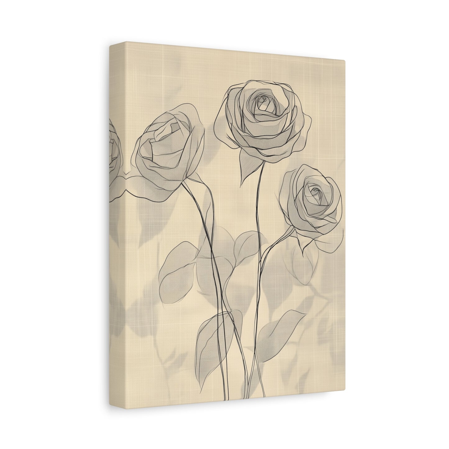 Elegant Rose Canvas Art Print - Stretched Wall Decor for Home or Office