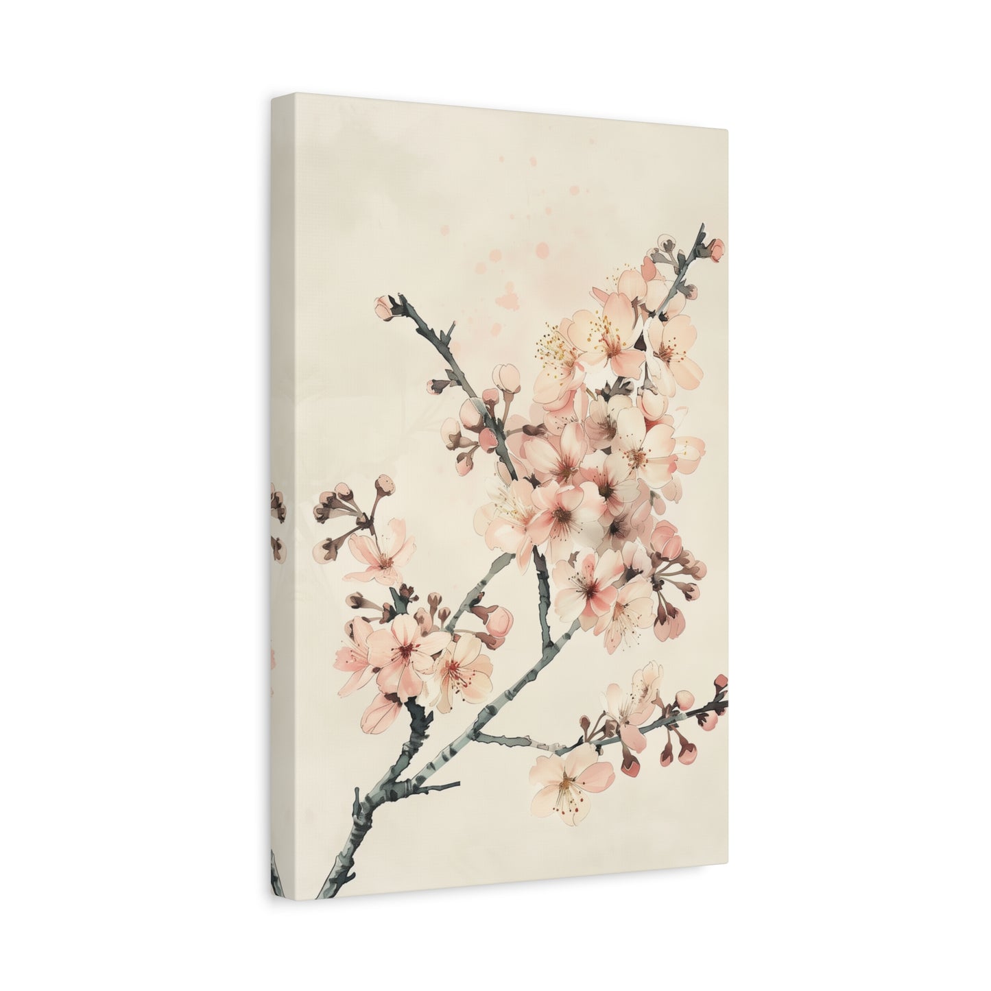 Misty Blossom Branch Canvas Print