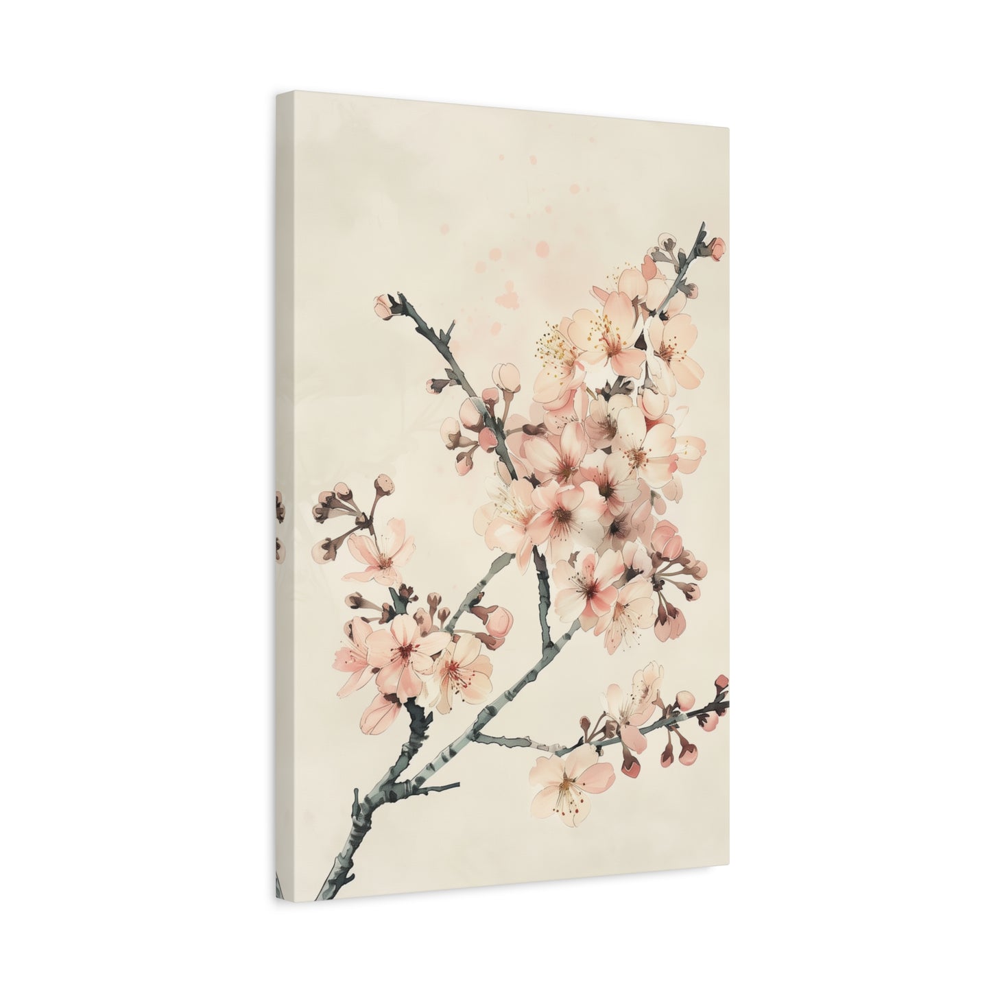 Misty Blossom Branch Canvas Print