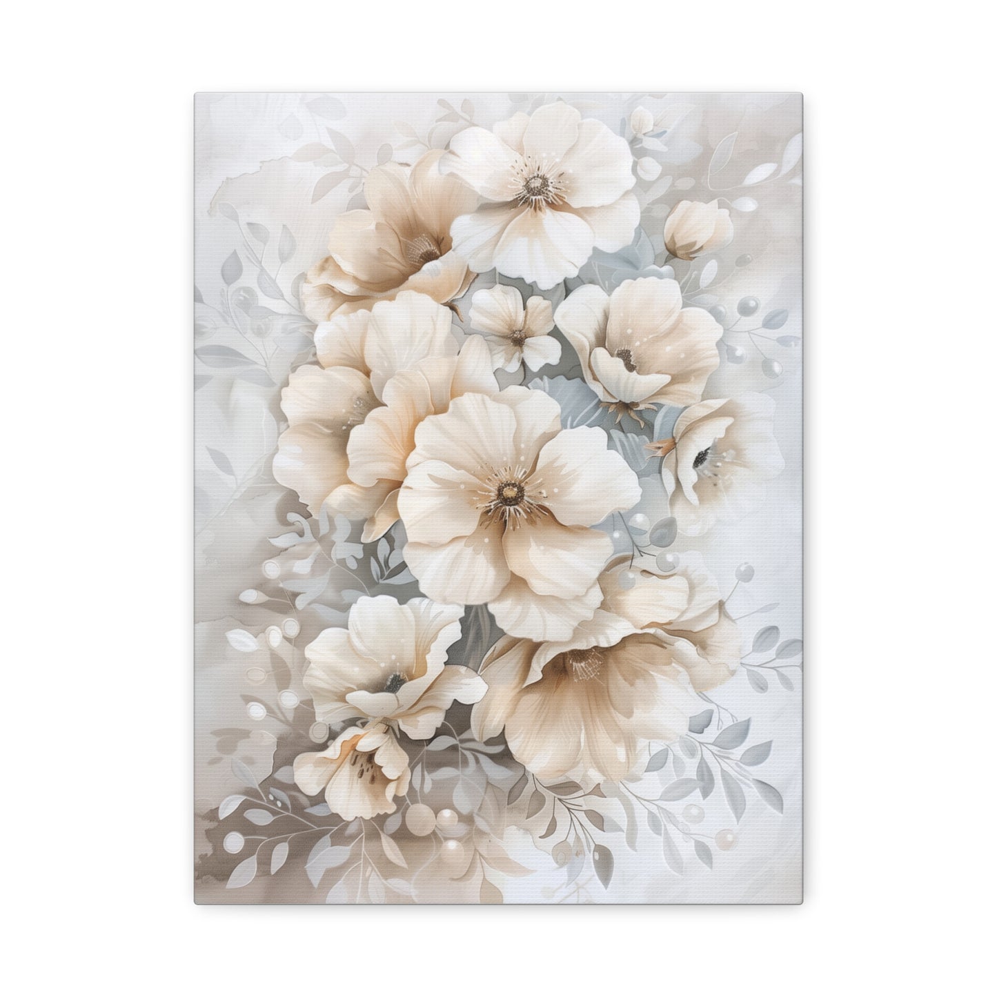 Ivory Bloom Cascade Canvas I