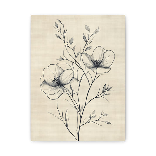 Canvas Print - Elegant Botanical Line Art