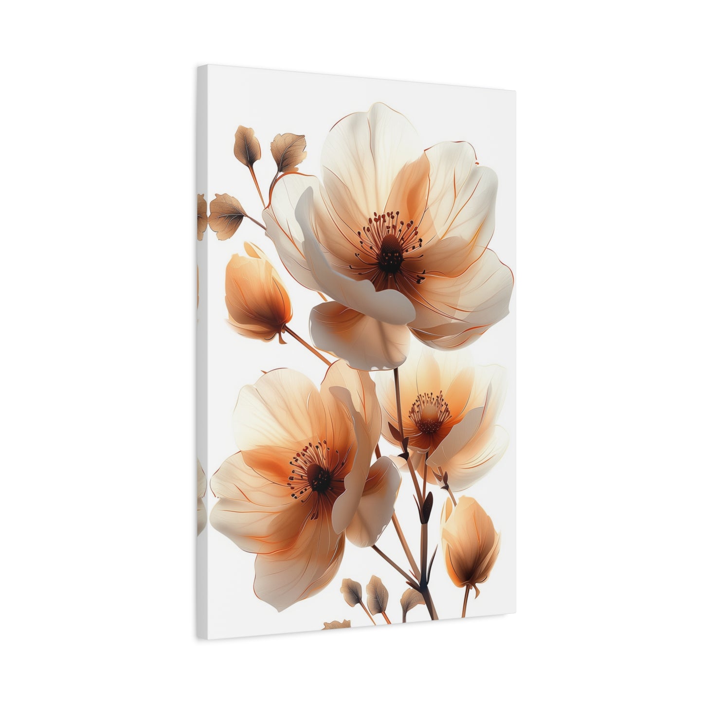 Golden Beige Botanicals Canvas Print