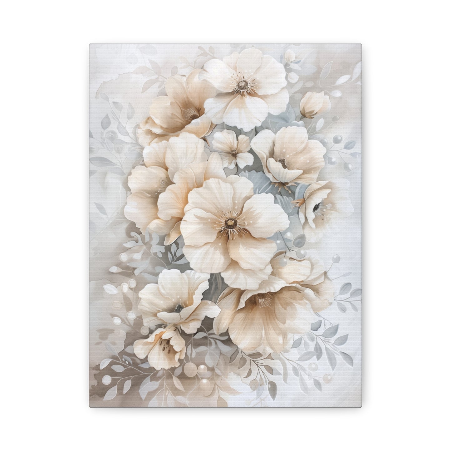Ivory Bloom Cascade Canvas I