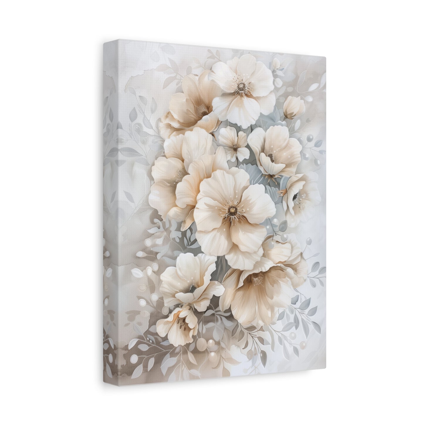 Ivory Bloom Cascade Canvas I